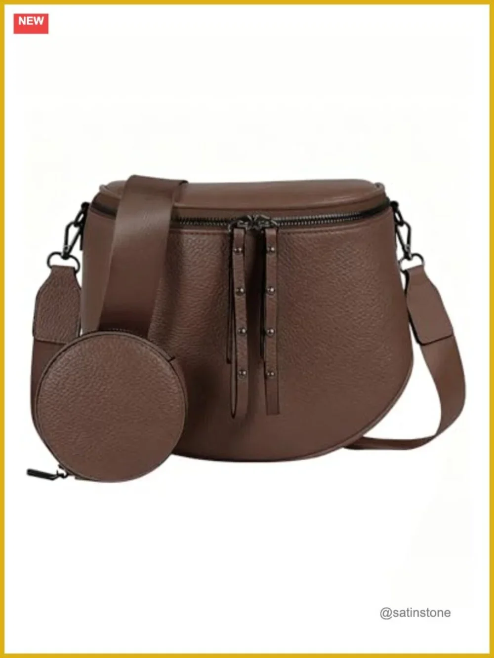 Crossbody Bags for Women Large Vegan Leather Trendy Bum Bag with Coin Purse